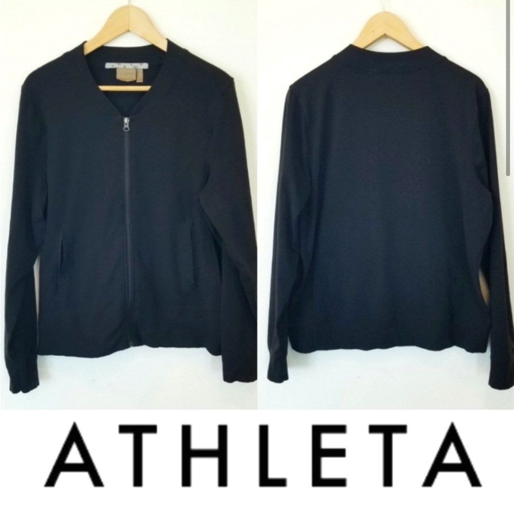 Athleta Black womens full zip XL